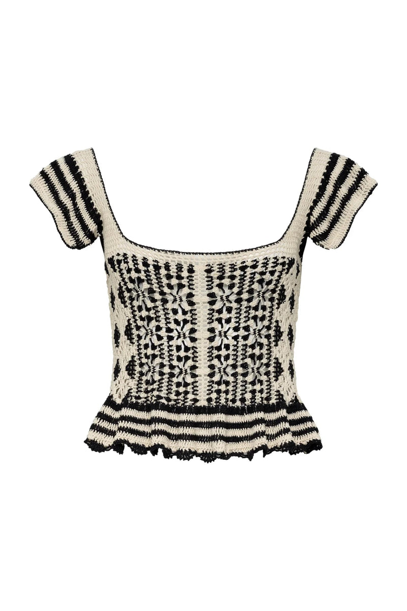 Paradise Top Black Cream