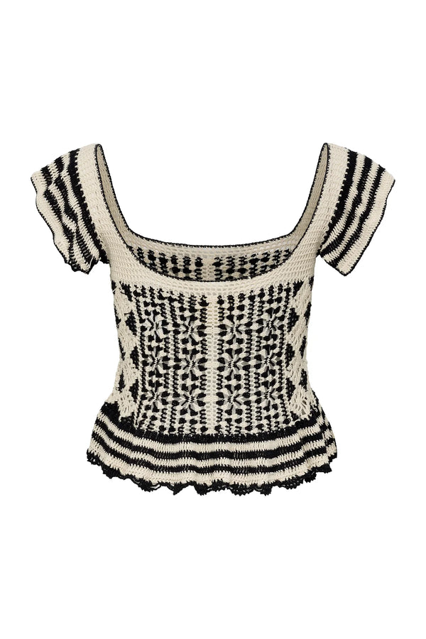 Paradise Top Black Cream