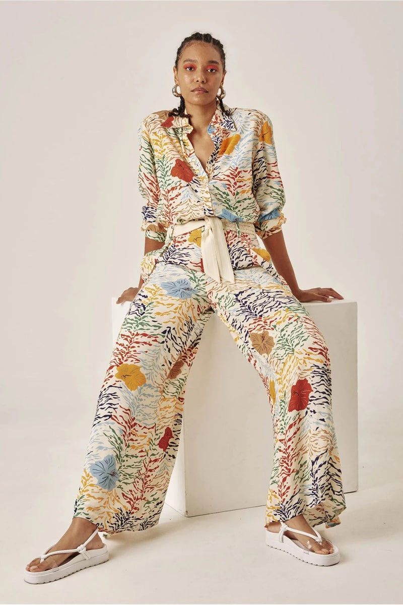 tiger stripe pants levi wide leg sustainable viscose