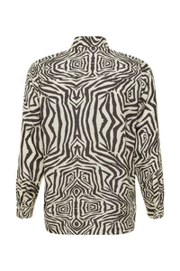 Carmen Shirt Zebra Black Cream