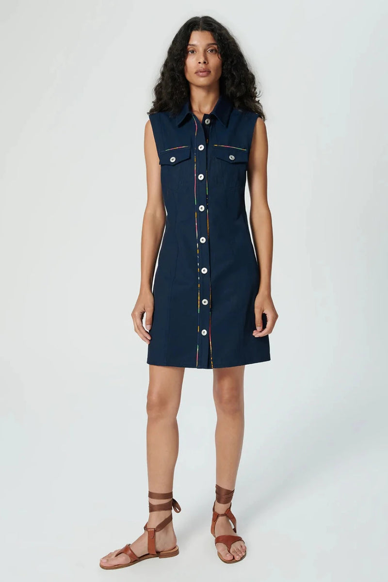 Mint Mini Dress Pachamama Deep Blue CHUFY WOMEN'S MINI DRESSES CURIO FAENA MIAMI