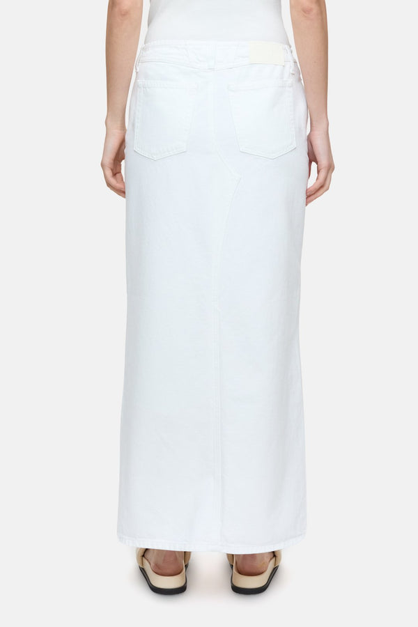 Denim Maxi Skirt White