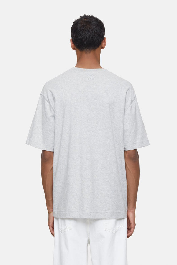 T-Shirt with Logo Light Grey Melange