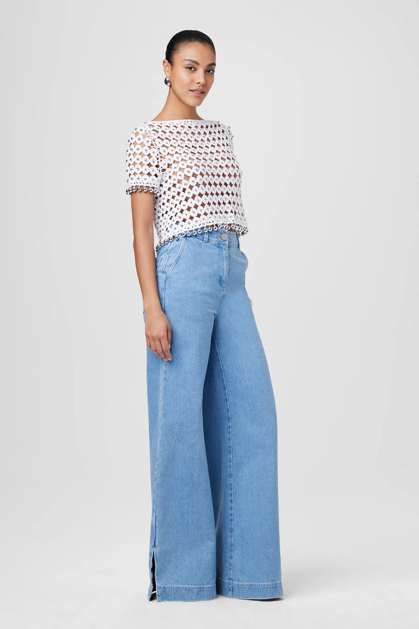 Coco Boat Neck Short Sleeve Top