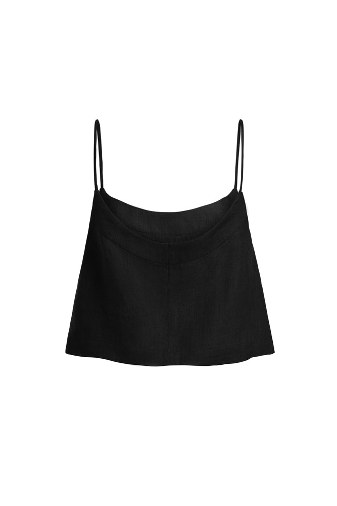 Flared Cami Top Black