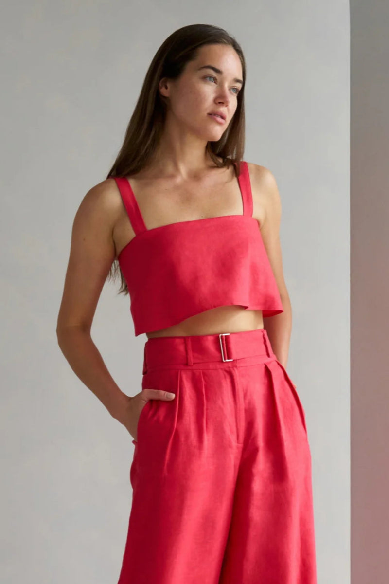 Caitlyn Crop Red