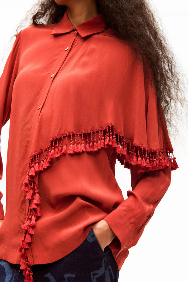 Camo Shirt Blood Orange