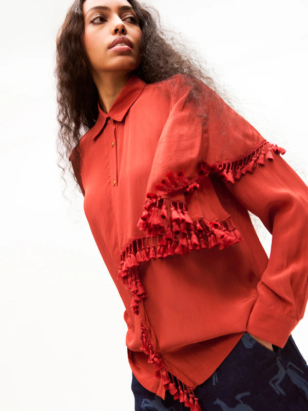 Camo Shirt Blood Orange