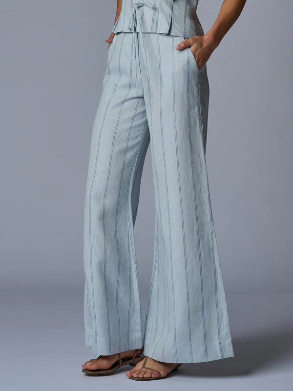 Capri Pant Blue Stripe