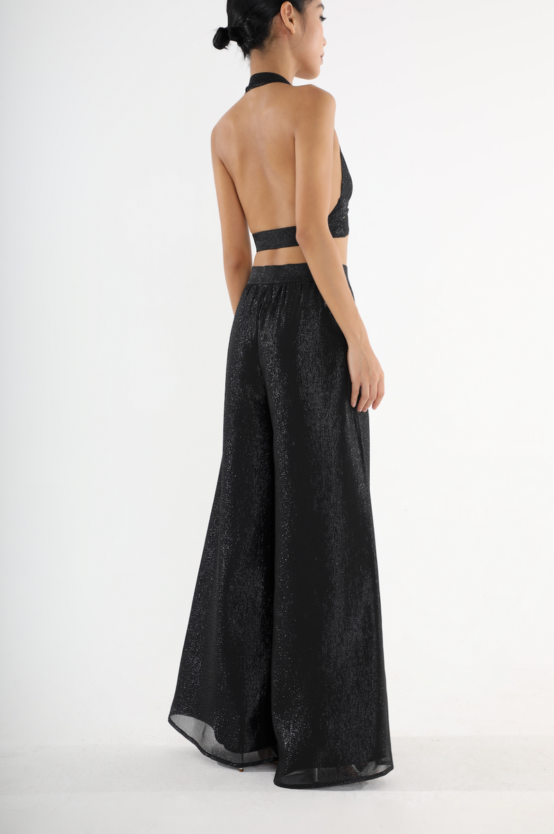 Harem Pants in Black Lurex