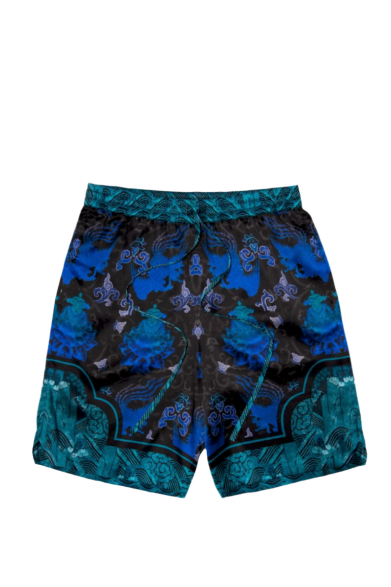 Traditional Silk Shorts Blue