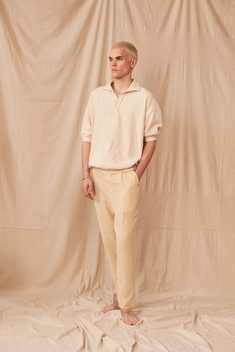 Single Pleat Tapered Trouser