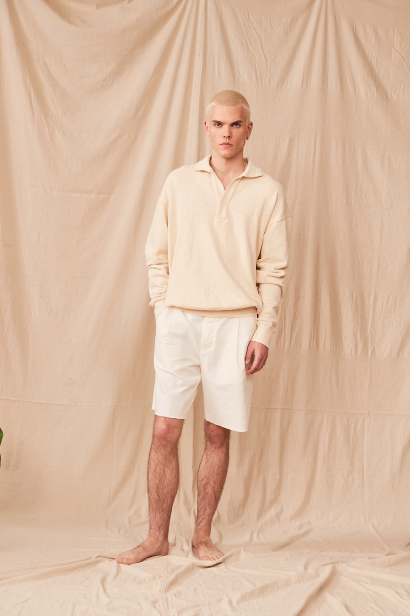 Oversized SS Polo Off White