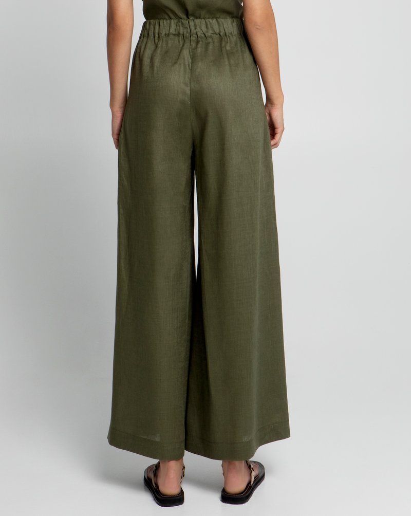 Pleat Pants Elasticated Waist