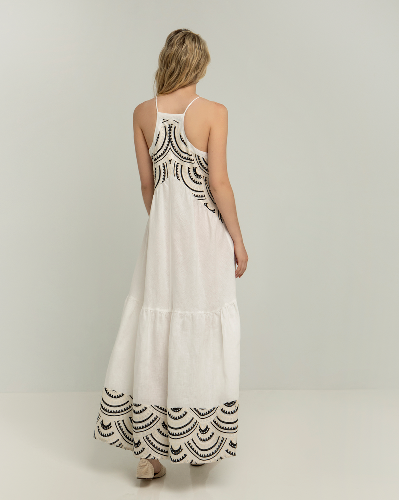 New Long Triangle Dress Button Loop Straps