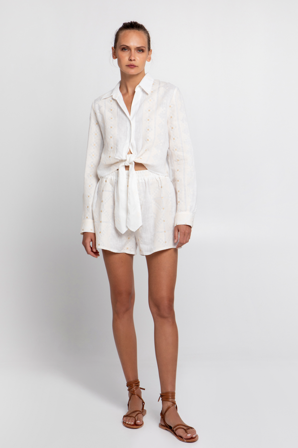 LS Pixel Wrap Top