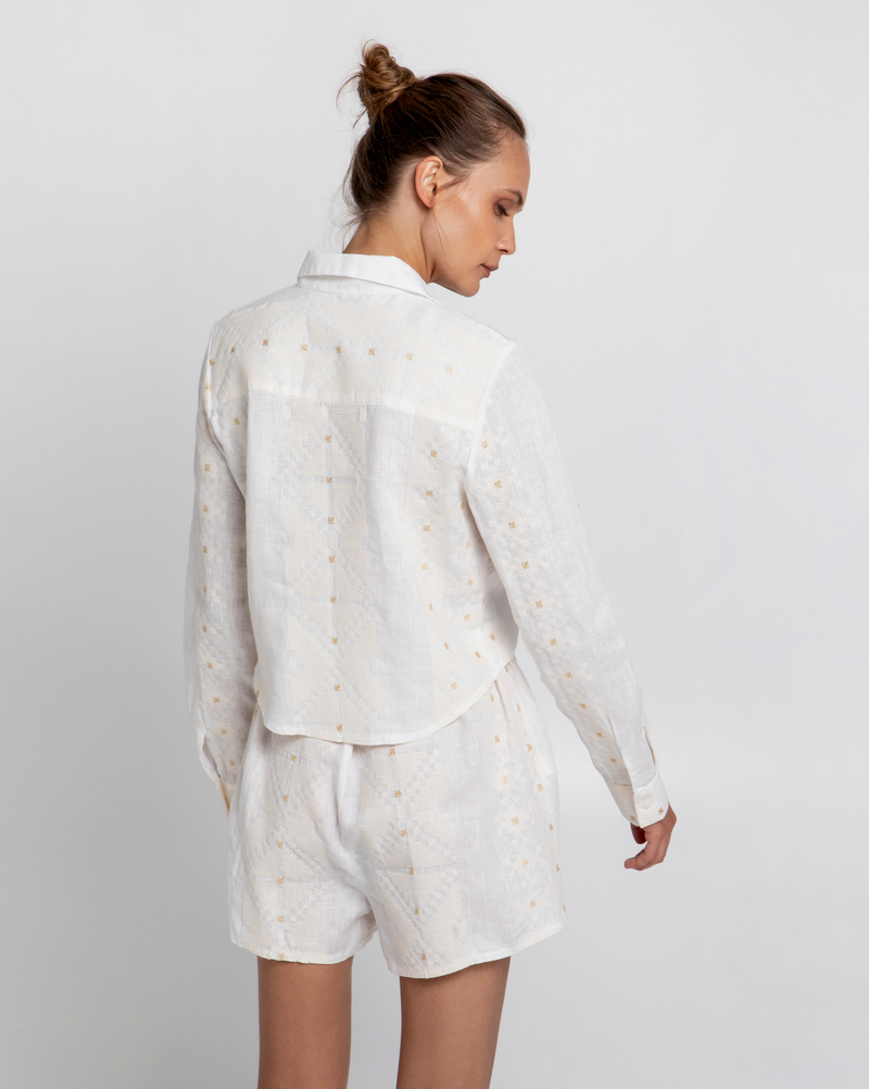 LS Pixel Wrap Top