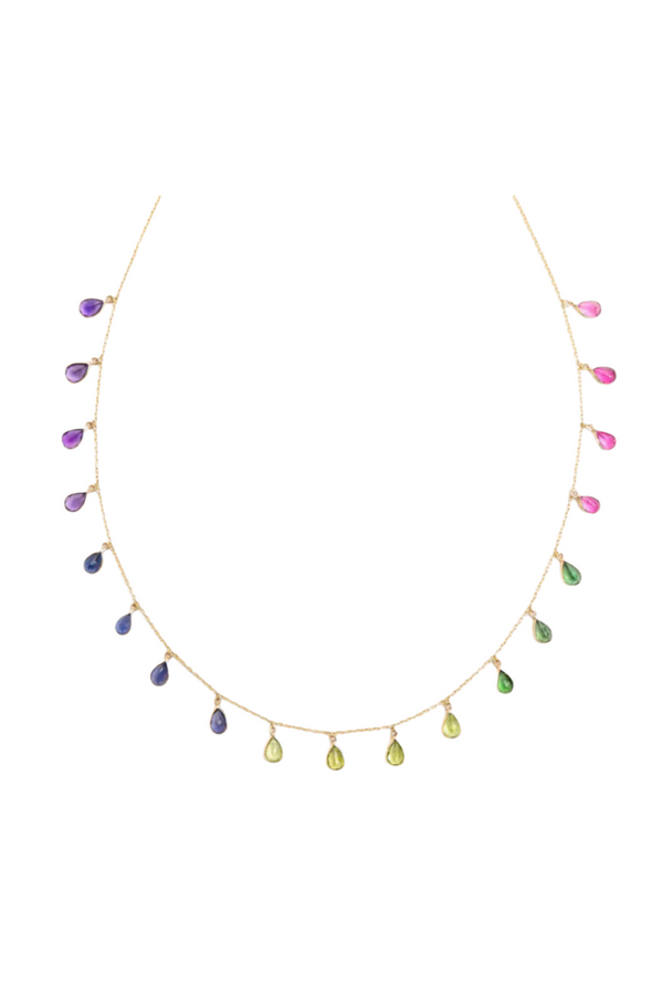 Multi Tourmaline Rainbow Necklace