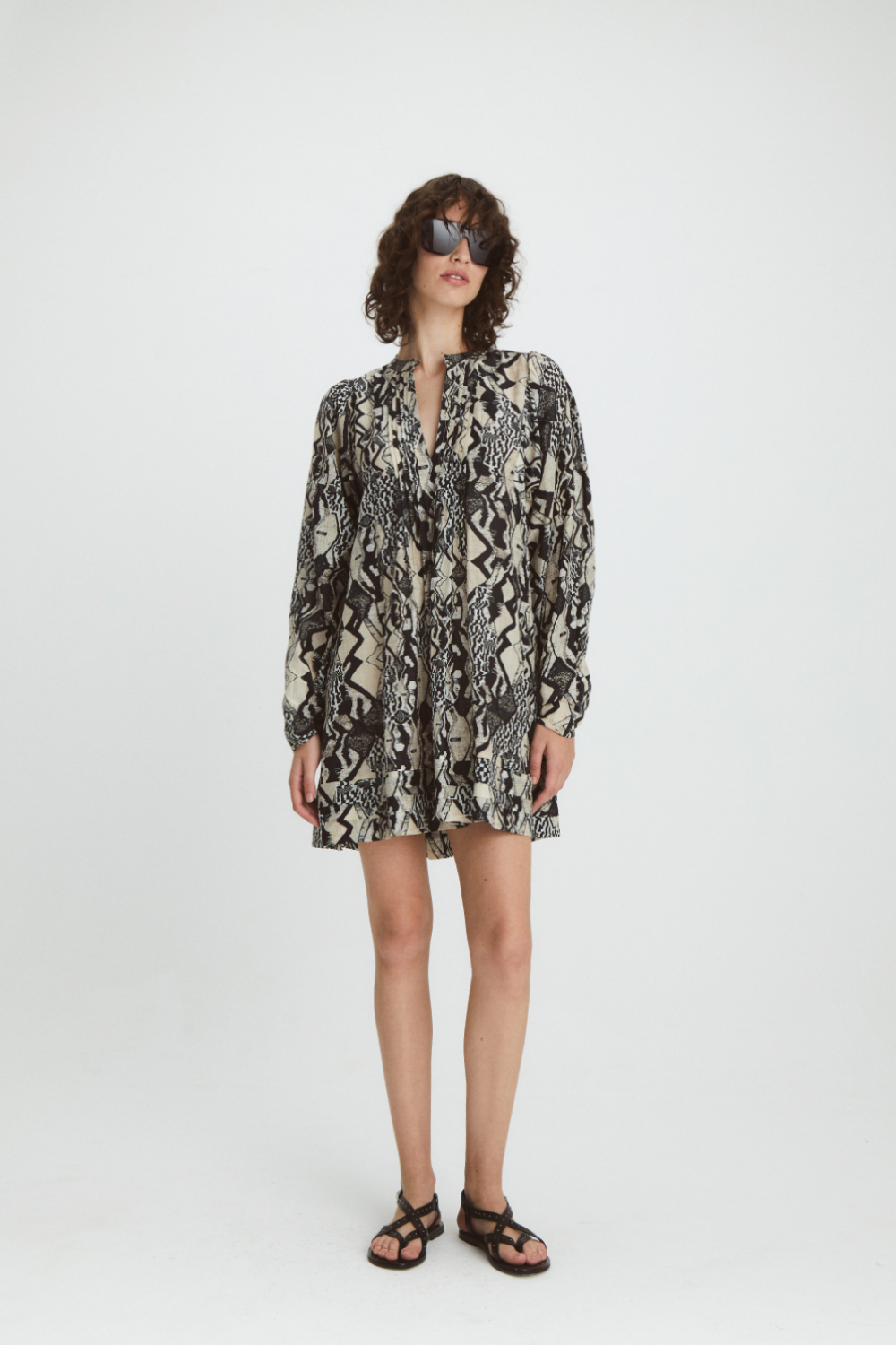Maria Cher Quilaquina Lupe Short Dress - Grey