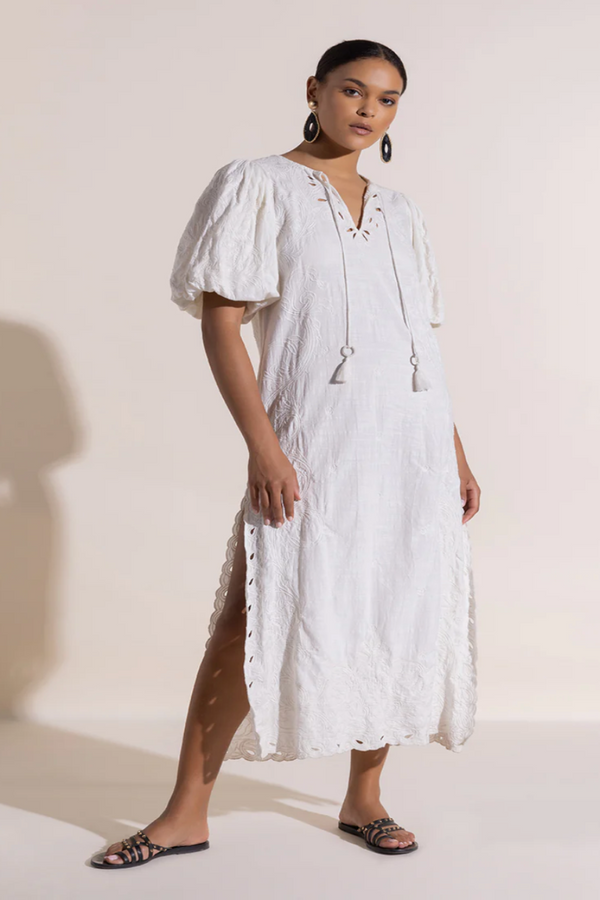 Hilda Dress Simply White SCARLETT POPPIES WOMEN'S MAXI DRESSES CURIO FAENA MIAMI