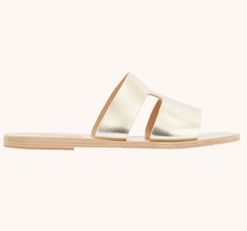 Apteros Slide Leather Flat Sandal