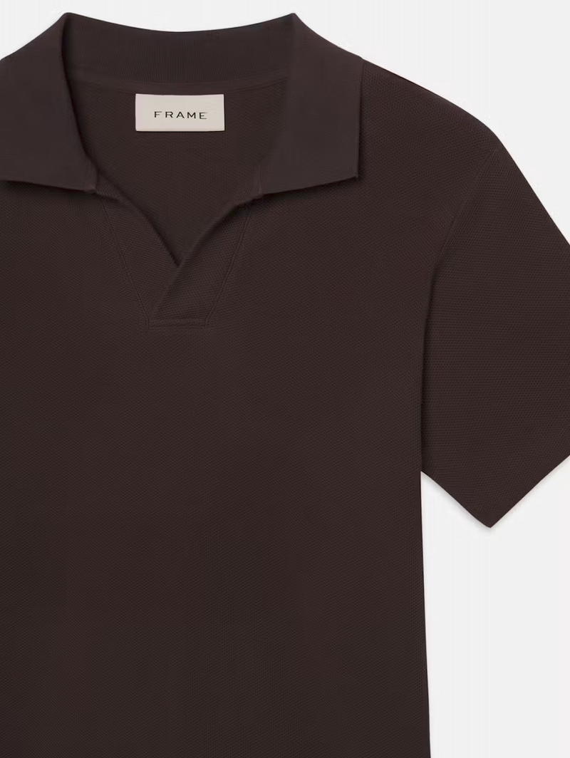 Jacquard Polo Brown