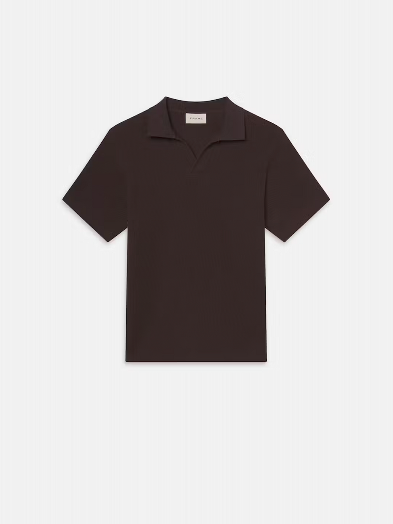 Jacquard Polo Brown