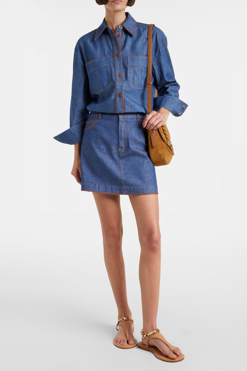 Ascension Denim Mini Skirt