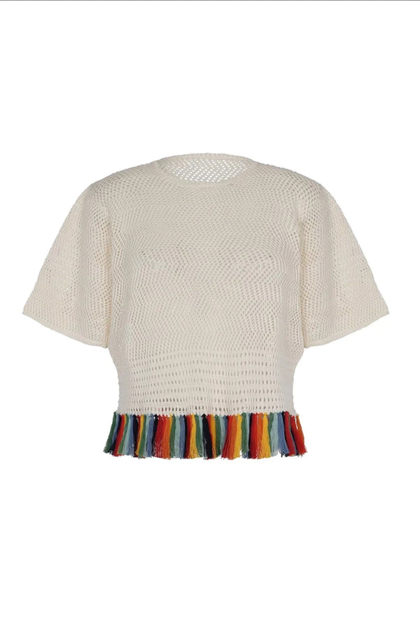 Carisa Blouse Ivory Multi