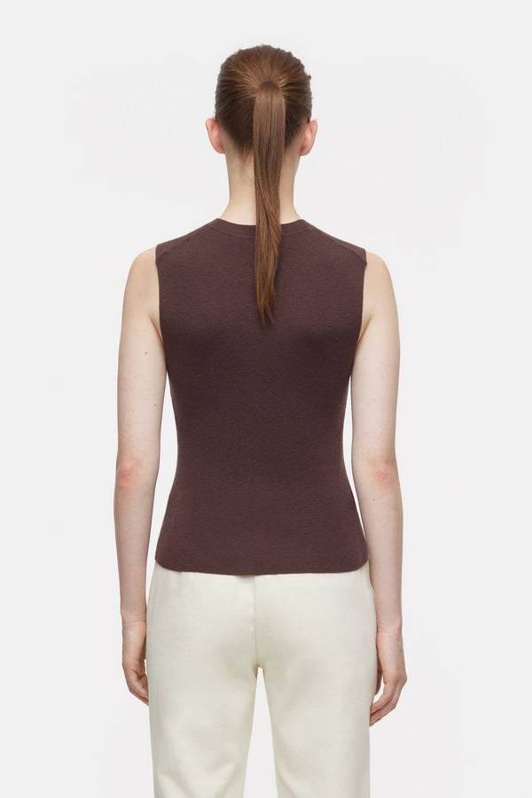 Cashmere Mix Top Chilly Chocolate