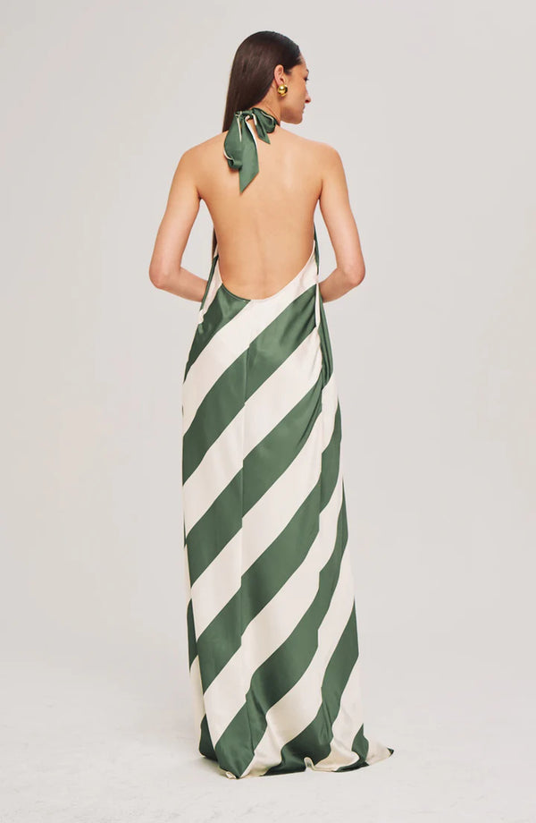 Chantel Dress Palm Green Ivory