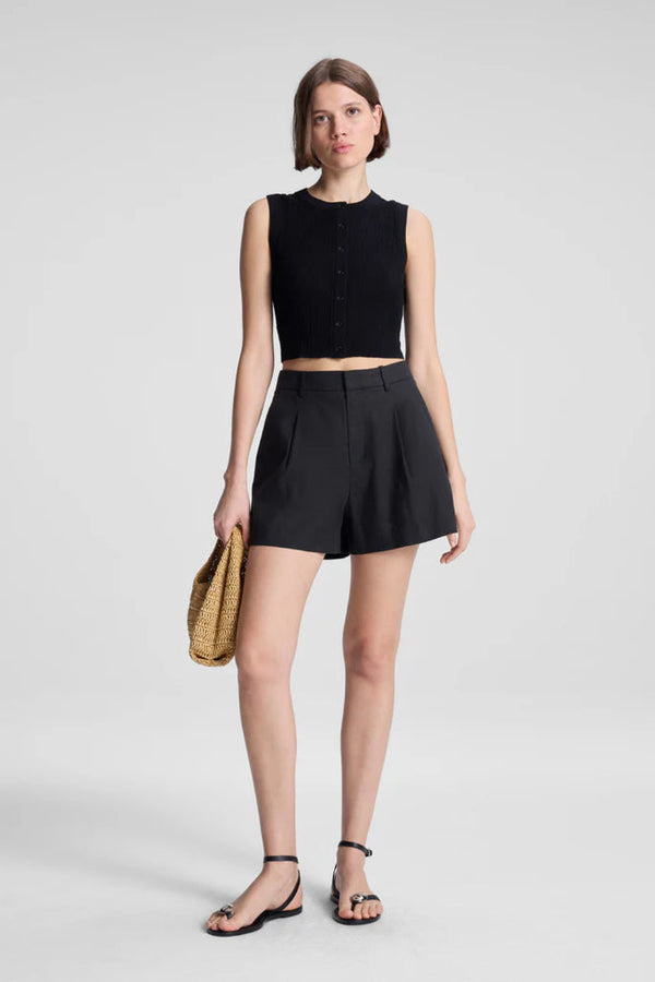 Charles Linen Short Black