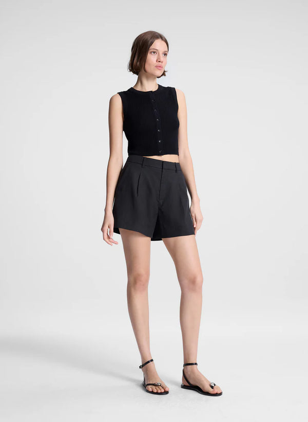Charles Linen Short Black