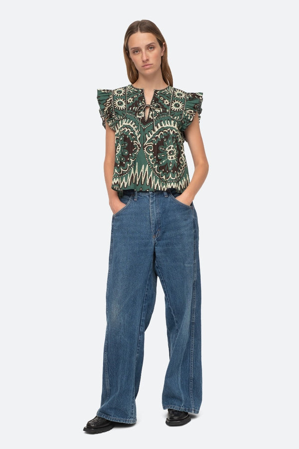 Charlough Flutter Sleeve Tank Top