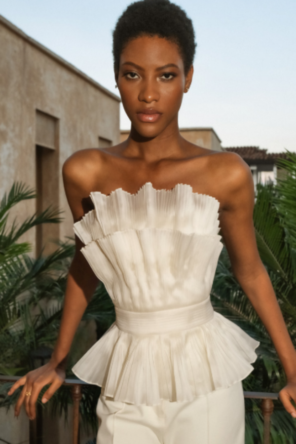 Clara Pleated Top