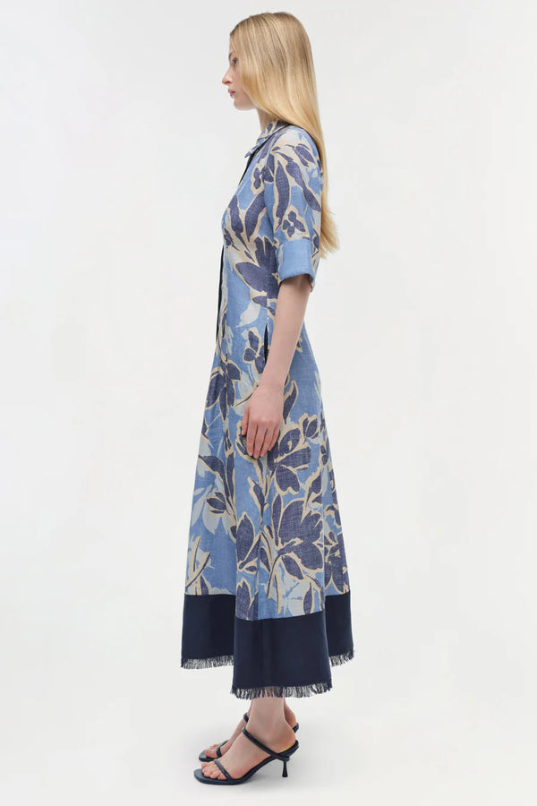 Claudine Linen Midi Shirt Dress