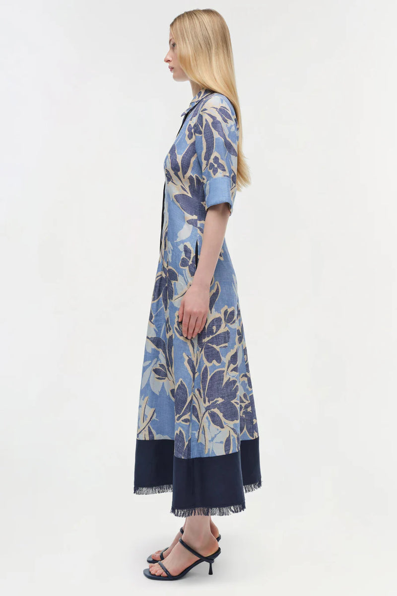 Claudine Linen Midi Shirt Dress