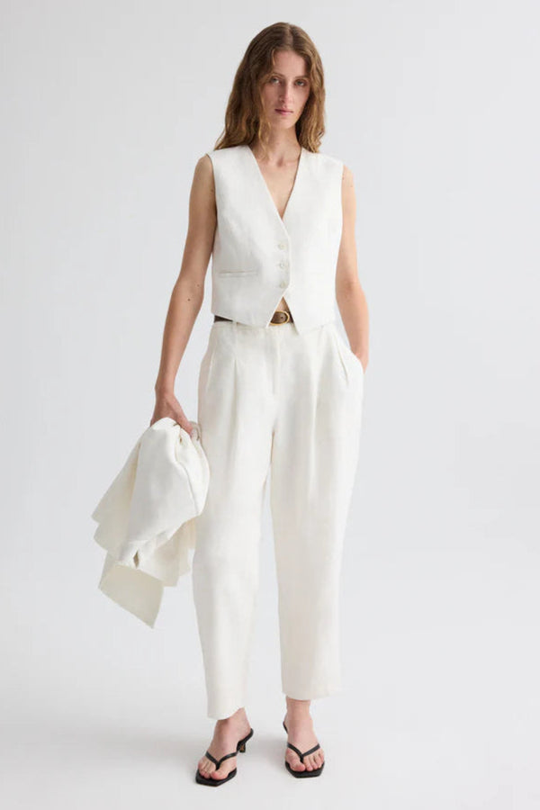 Cornelia St Linen Pants Ivoire
