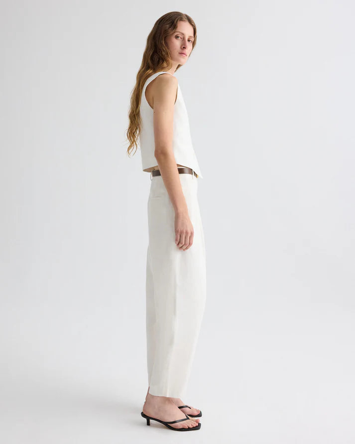 Cornelia St Linen Pants Ivoire