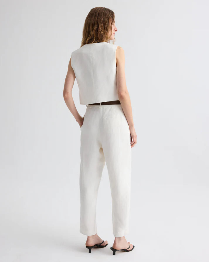 Cornelia St Linen Pants Ivoire