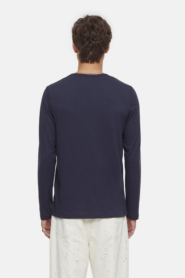 Cotton & Cashmere Long Shirt Navy