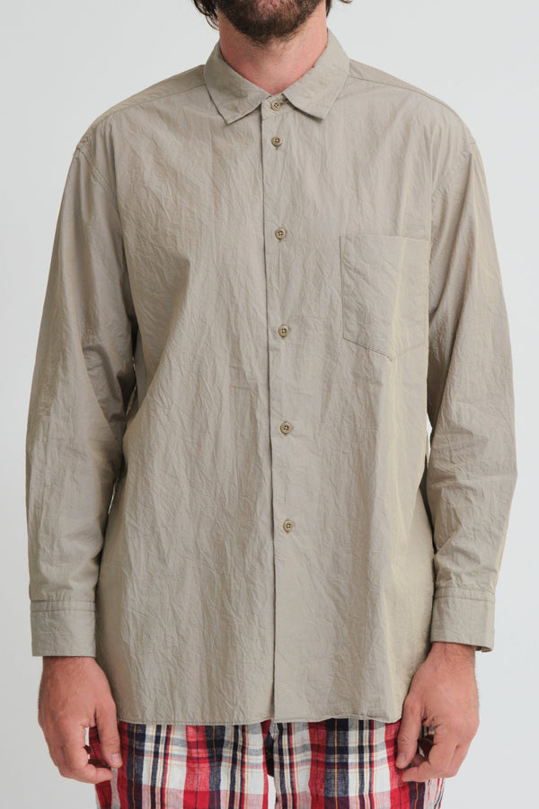 Crinkle Typewriter Regular Collar Shirt