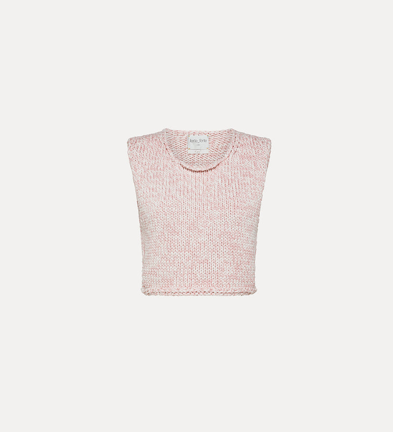 Cropped Vest Oyster