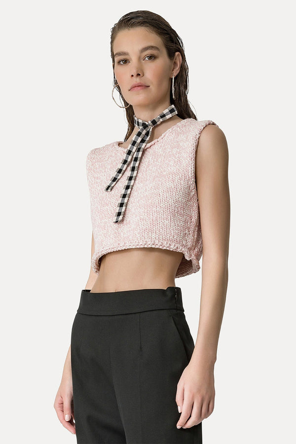 Cropped Vest Oyster
