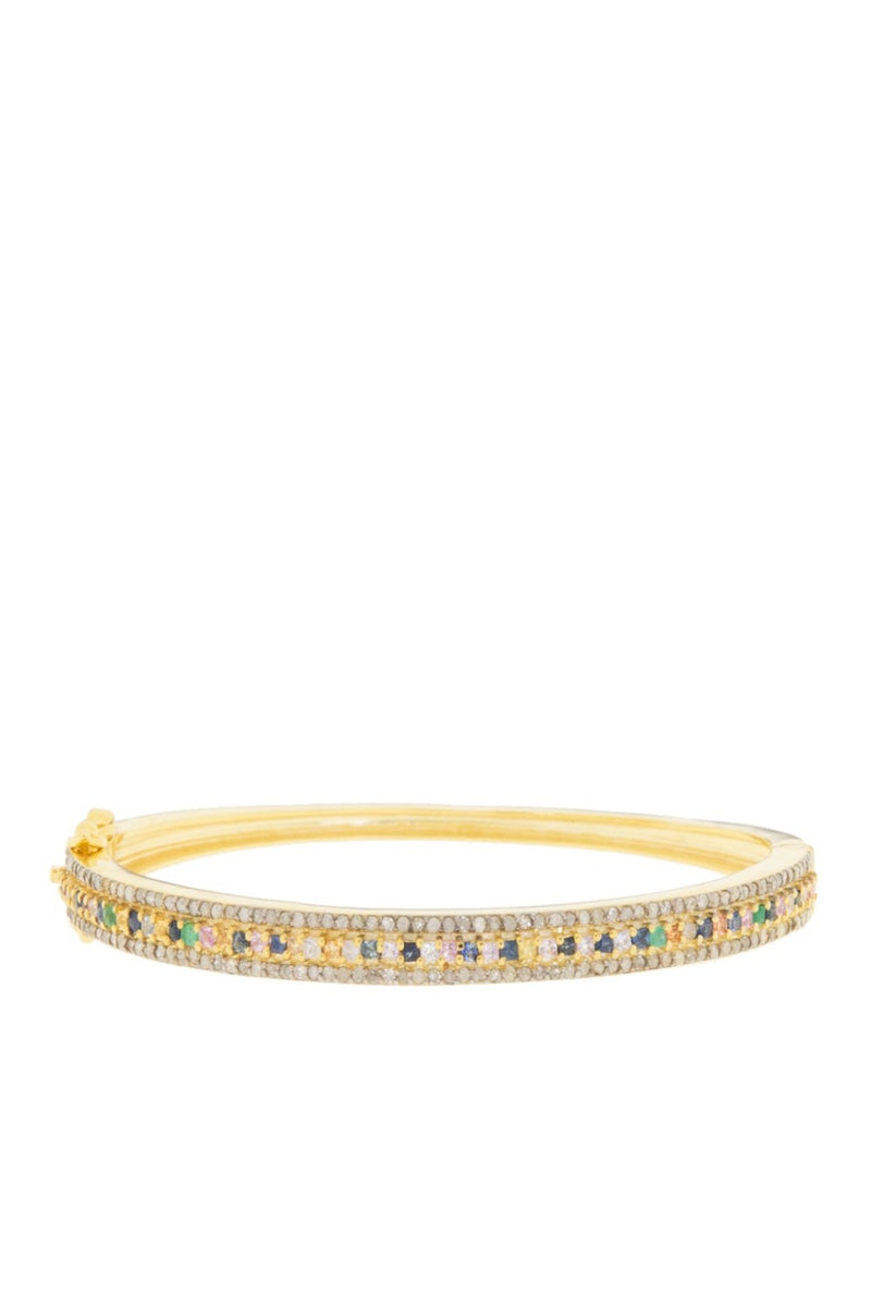 Gold Plated Diamond Bangle