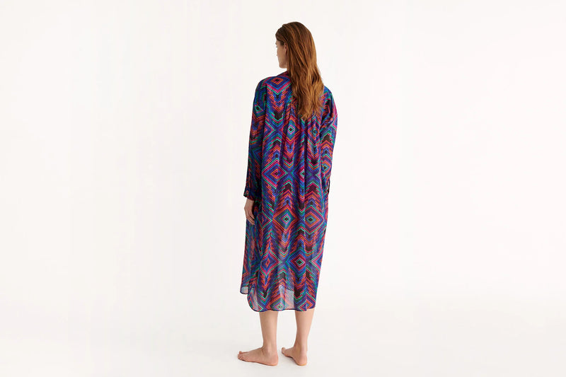 DJ Long Dress Rainbow Print