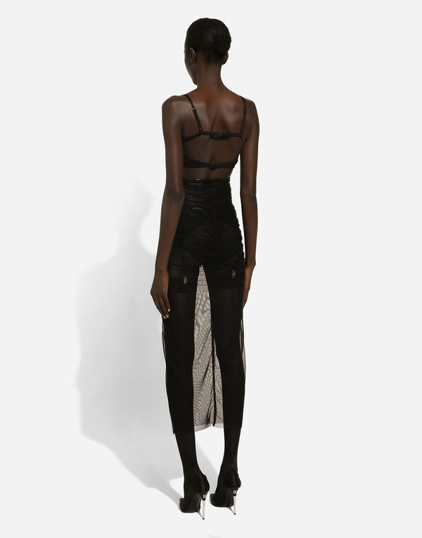 Tulle Calf Length Dress with Corset Details (Final Sale)