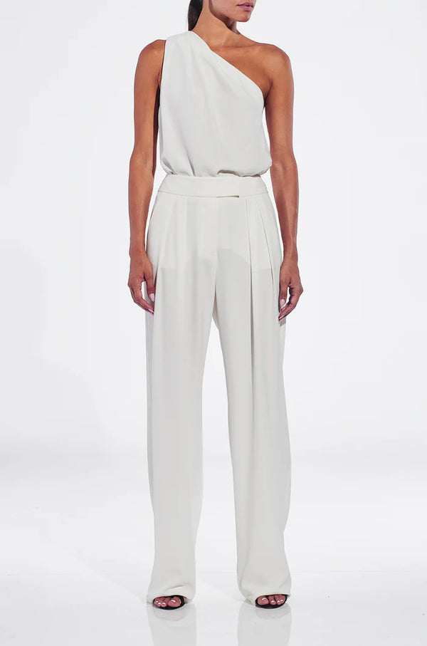 Double Pleated Trouser Ivory