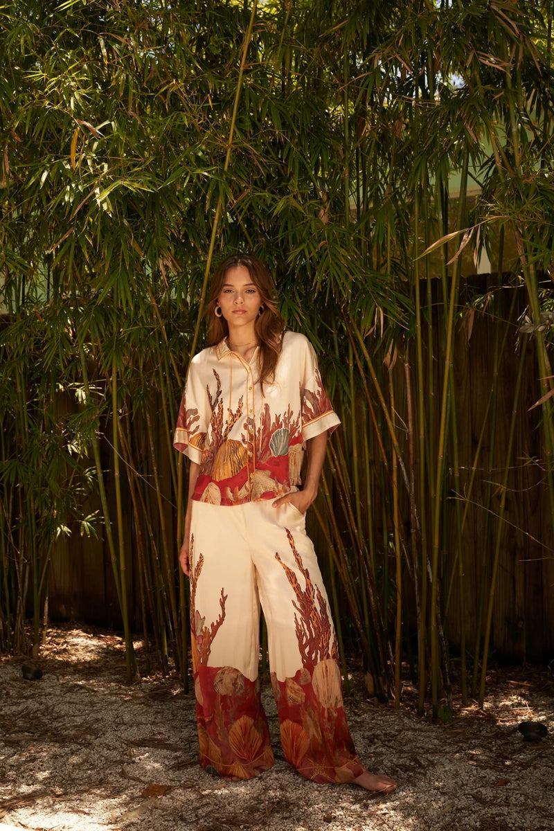Kimono Top Ocean Floor Cream