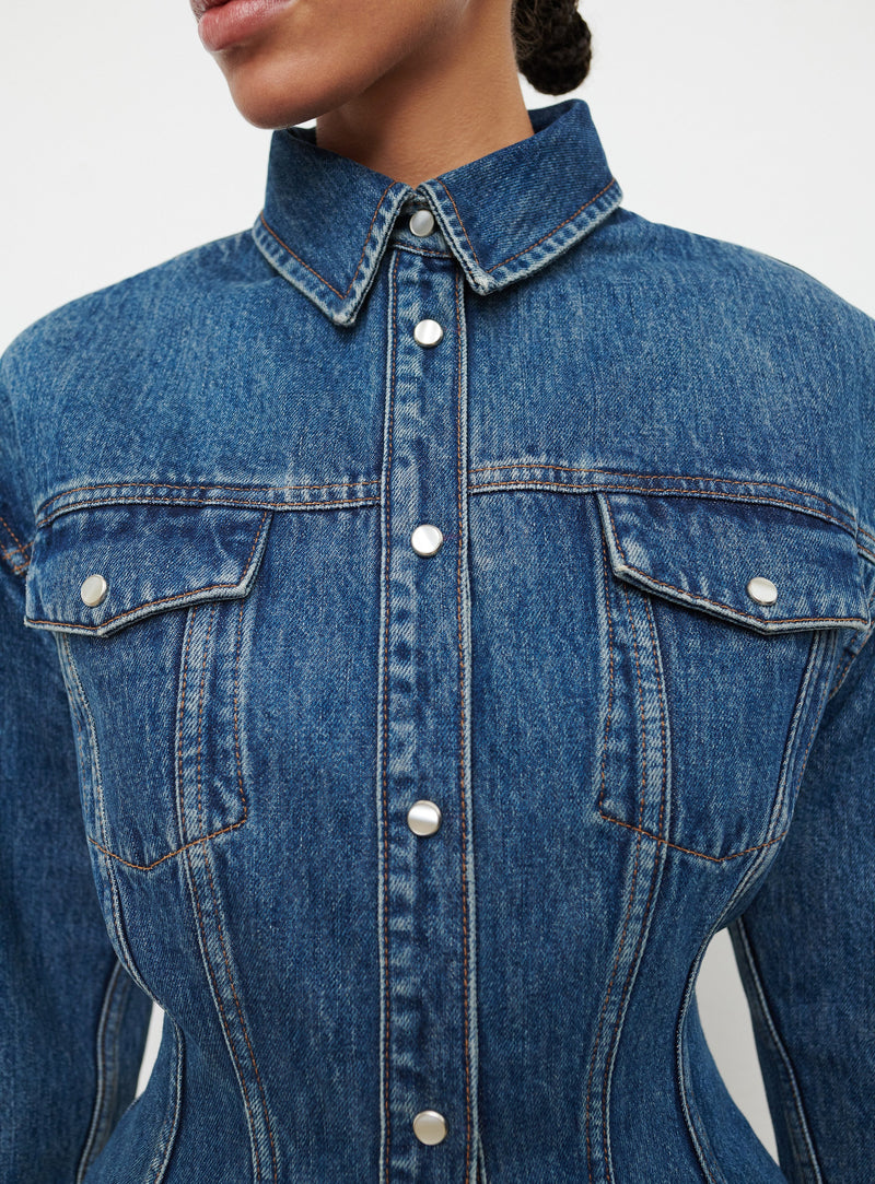 Denim Contour Jacket Indigo